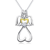Angel sterling silver necklace  kind and lovely jewelry women necklace