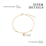 18K Gold European And American Fashion Trend Cross-Border Jewelry Linked Love Anklet