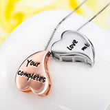 Your Completes Love Me Heart Necklace Silver Different Color Necklace