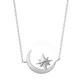 Moon and Star pendant necklace