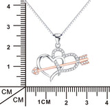 An Arrow Piercing The Heart 925 Sterling Silver Necklace For Lover