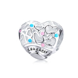  silver white gold plated Epoxy gift of love for daughter