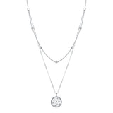 white gold plated awn star pendant necklace
