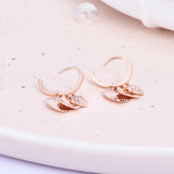 18K Gold Europe And The United States Explosion Models Fashion Personality Bump Loving Heart Earrings Light Luxury Ladies Jewelry