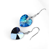 Elegant jewelry, simple zircon double heart shaped earring for women