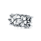 925 Sterling Silver Vintage Flower Beads Fit DIY Bracelet Precious Jewelry For Women