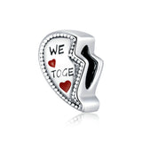 925 Sterling Silver Heart Shape for DIY Bracelets Style Precious Jewelry For Women