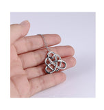 S925 Fashion Sterling Silver Creative Winding Knot Silver Pendant Necklace Unisex Wild Jewelry