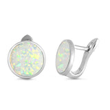 S925 Sterling Silver Opal Clip On Earrings