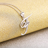 925 Sterling Silver Fashion Jewelry Woman Accessories Pendant Letter F