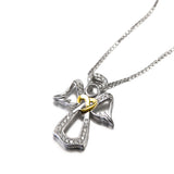 Angel Wing Heart Charms CZ Women Necklace fashion jewelry