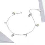 925 Sterling Silver Shining Lemon Beads Bracelet  Fashion Jewelry For Women