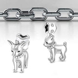Puppy Dog Charm Sterling Silver Charm Fit for Animals Lover