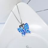 Animal Butterfly Shaped Necklace Wholesale 925 Sterling Silver Necklace For Girls