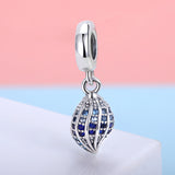 S925 Sterling Silver Zirconia Conch Dangles Charms