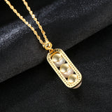 Fashion pod freshwater pearl pendant sterling silver temperament necklace
