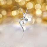 S925 Fashion Sterling Silver Creative Necklace Pearl Pendant Female Jewelry Personality Temperament Wild