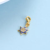 S925 Sterling Silver Diamond Star Accessories Creative Small Jewelry Charms