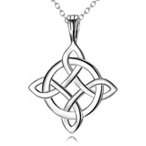 Round Angle Celtic Knot Pendant Necklace 18 In ch Chain Necklace Design