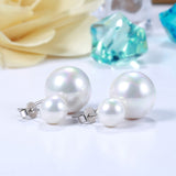 925 sterling silver earrings authentic high quality shell pearl stud earrings fashion jewelry making for women gifts