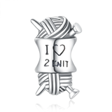 Love Knit 925 Sterling Silver Beads Charms 