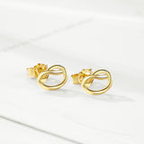 Women Wedding Wholesale Small Heart Loving Fine Earrings Gold Color Designs