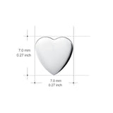 Rhodium Plating Heart Shape Earrings Mini Fashionable Design