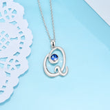 Custom Jewelry Engraved Letter Q Necklace for valentine's day Gift