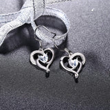 S925 Sterling Silver Fashion Personality Micro-Inlaid Love Earrings Jewelry Earrings Cross-Border Exclusive