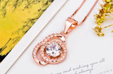 Senior Custom Zircon 925 Sterling Silver Necklace For Birthday Party Gifts Rose Gold Plated Jewelry
