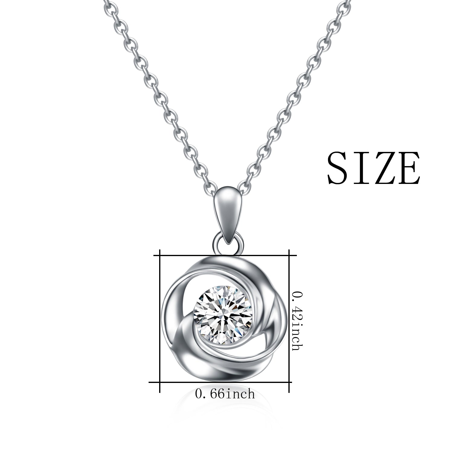Delicate Cute Cubic Zirconia Pendant Charm Birthday Gift Necklace