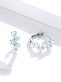 925 Sterling Silver Beautiful Dreamy Bubbles Stud Earrings Precious Jewelry For Women