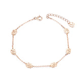 18K Gold Fashion Exquisite Bracelet Rose Bracelet Temperament Elegant Ladies Jewelry