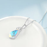 New Creative Gem Necklace Transparent Crystal Pendant Necklace