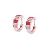 S925 Sterling Silver Personality Ring Inner Beauty Earrings Fashion Little Red Guy