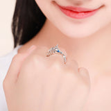 S925 sterling silver unicorn memory ring oxidized oil drop ring