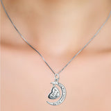 I Love You Moon And Star Necklace For Lovers Wholesale 925 Sterling Silver Jewelry