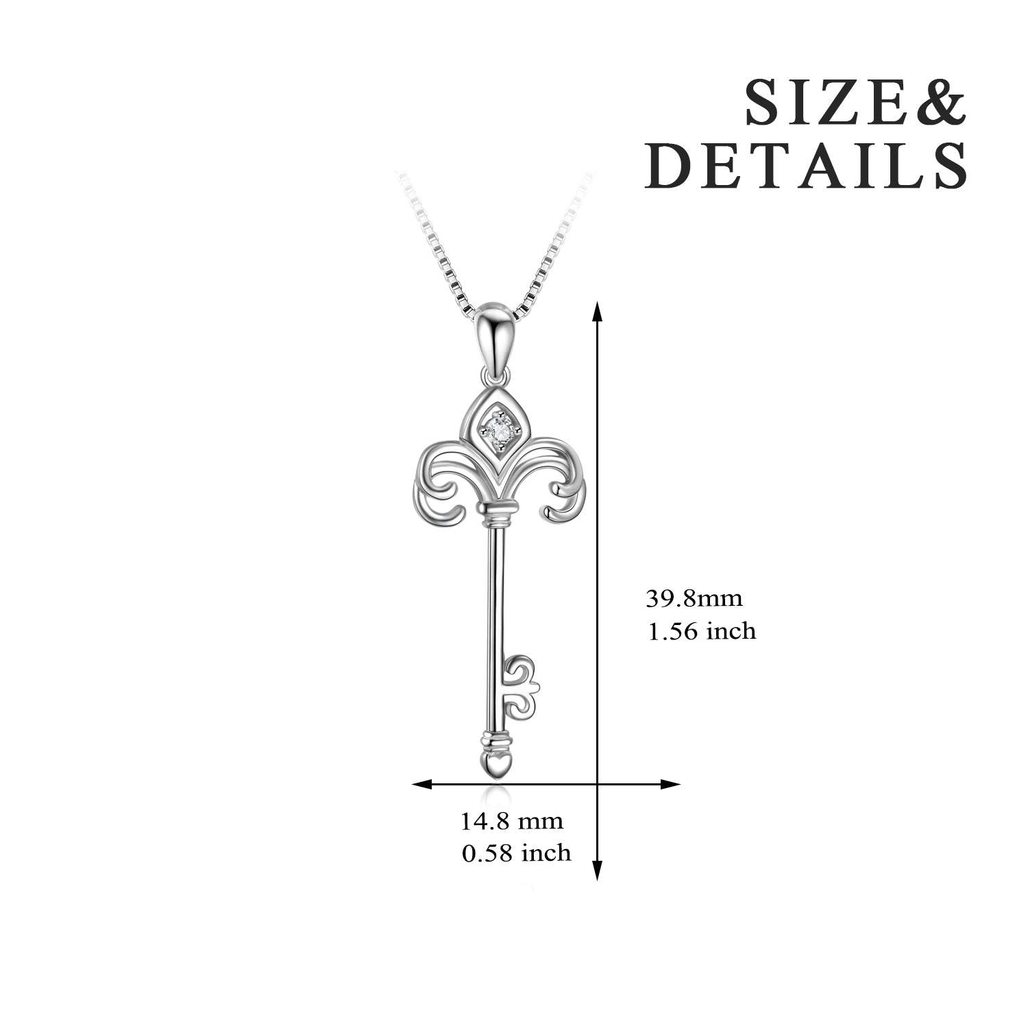 Key Necklace High Quality Cubic Zirconia Fashionable style Necklace