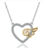 Guardian Angel Heart Chain Necklace