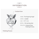 925 Sterling Silver Cute Angel Charm For DIY Bracelet  Fashion Jewelry For Thanksgiving