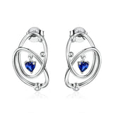 925 Sterling Silver Beautiful Planet Stud Earrings Precious Jewelry For Women