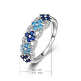 Flower CZ Ring Handmade High Quality 925 Sterling Silver Jewelry