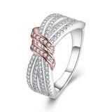 Fashion Simple Wedding Ring Design 925 Sterling Silver Ring for Women