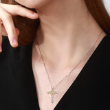 Celtic Knot Cross Necklace 925 Sterling Silver Jewelry Cross Pendant
