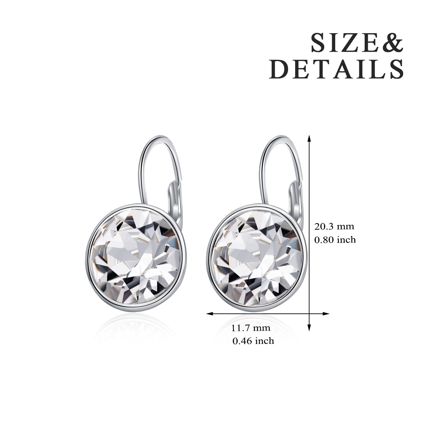 Large Transparent Gemstone Earrings Design Wholesale Fashion Earrings