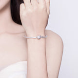 S925 Sterling Silver Zirconia Infinity Heart Bracelet