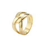 New Accessories Fashion Exaggerated Gold Ring Female Models