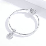 Silver 925 Jewelry Peace and Love Anit-war Symbol Dangles Charm fit Original Bracelet & Bangle Women DIY Jewelry