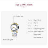 925 Sterling Silver Magic Clock Elf Charm For DIY Bracelet  Fashion Jewelry For Women