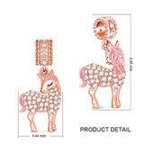 Unicorn Dangles Charms 925 Sterling Silver Charms
